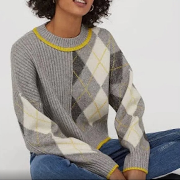 {Pringle Of Scotland X H&M} Argyle Ribbed Sweater - Sz M - Picture 11 of 12